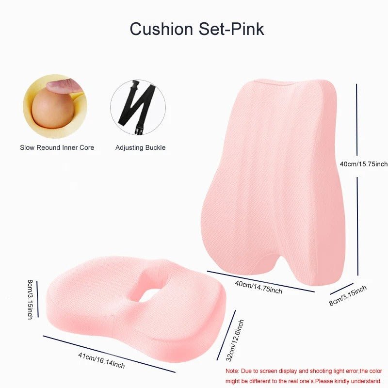 Memory Foam Seat Cushion and Back Support Set by FitLife from FitLife