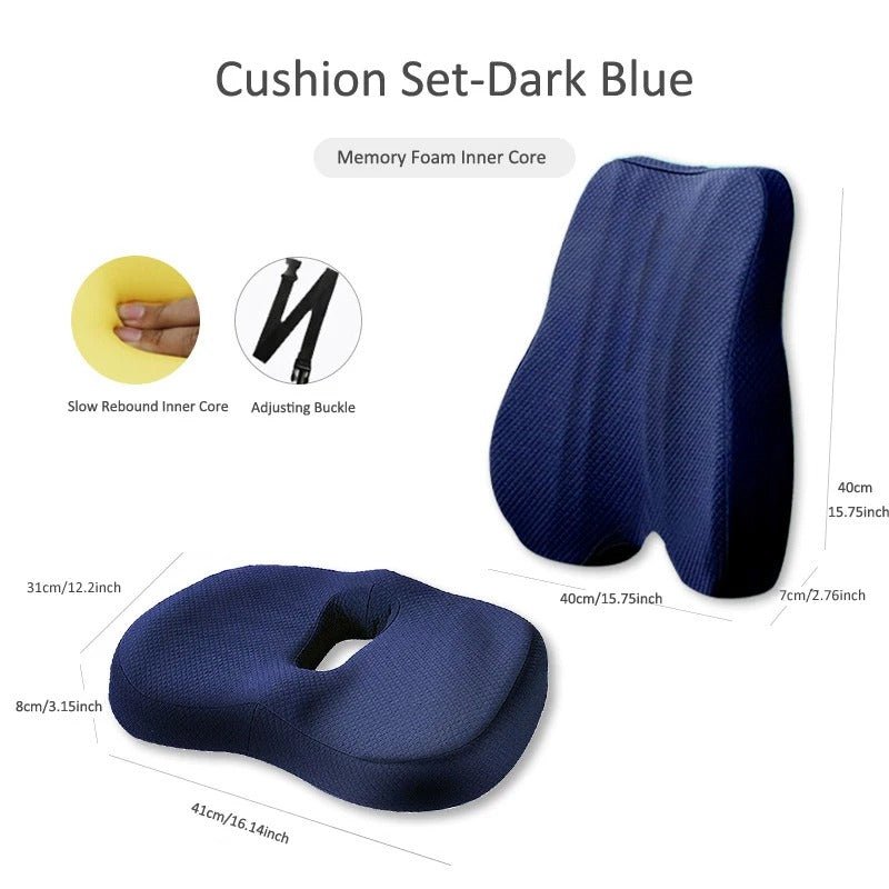 Memory Foam Seat Cushion and Back Support Set by FitLife from FitLife