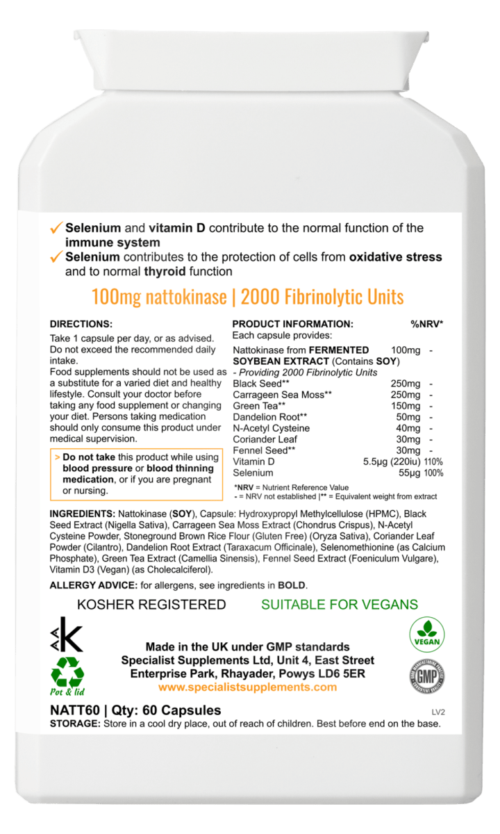 Nattokinase Power Complex 60 capsules by FitLife from FitLife