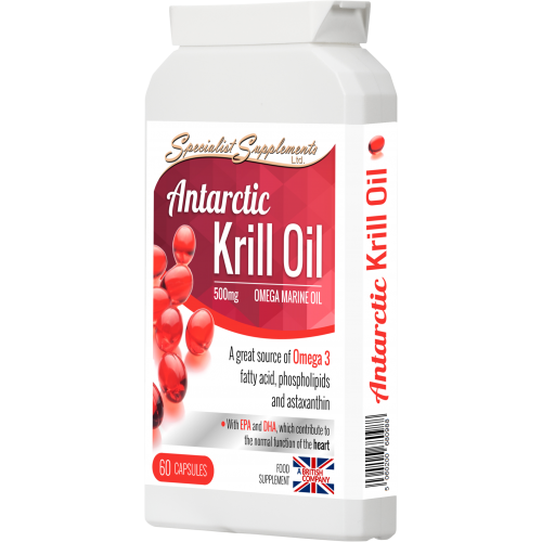 Discover the power of Antarctic Krill Oil 500mg for heart, brain, and eye health, with no fishy aftertaste. Rich in omega-3s, astaxanthin, and phospholipids for enhanced absorption and wellness. 60 capsules