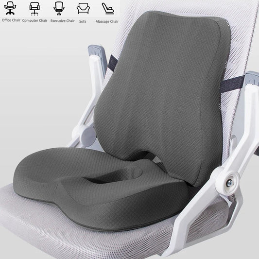 Memory Foam Seat Cushion and Back Support Set by FitLife from FitLife