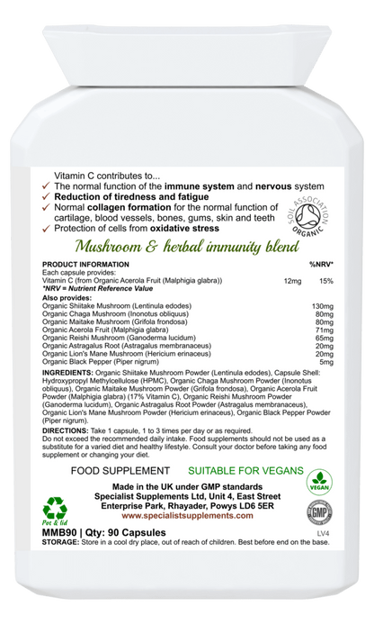 Multi - Mushroom Organic Complex 90 capsules by FitLife from FitLife